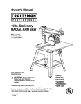Craftsman 315.220381 Owner`s manual