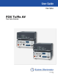Extron electronics FOX 2G Tx User guide