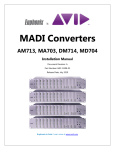 Euphonix MADI Converters Installation manual