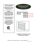 Vermont Castings VCEF36 Operating instructions