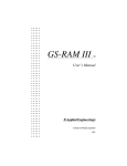 Apple GS-RAM III User`s manual