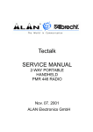 ALAN Electronics Tectalk FM PMR 446 Service manual
