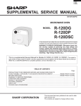 Sharp R-120DG Service manual