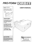 ProForm PFSG51030 User`s manual