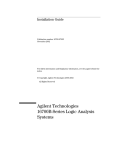 Agilent Technologies 16700 SERIES LOGIC ANALYSIS SYSTEM 16700 Installation guide