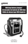 Wagan 900 Amp Battery Jumper User`s manual