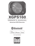 Dual XGPS160 Owner`s manual