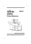 Ricoh AFICIO MP01 Operating instructions