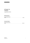 Siemens TW 47 Series Instruction manual