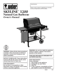 Weber Skyline 1200 NG Owner`s manual