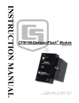 Campbell CompactFlash CFM100 Product manual
