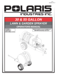 Demco 55 GALLON SKID MOUNT LAWN AND GARDEN SPRAYER Operating instructions