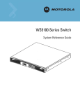 Motorola WS5100 - Wireless Switch - Security Appliance Specifications