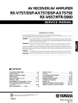 Yamaha DSP-AX757SE Service manual