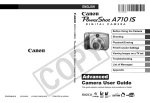 Canon Powershot A710 IS User guide