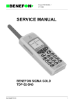 Sigma Gold TDP-52-SN3 Service manual