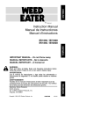 Weed Eater BV1650 Instruction manual