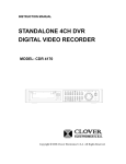Clover CDR 4170 Instruction manual