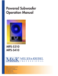 MK Sound MPS-5310 Operating instructions