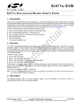 Silicon Laboratories Si47xx-EVB User guide