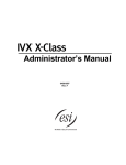 ESI IVX X-Class User`s guide