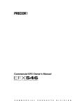Precor EFX546 Owner`s manual