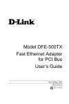 D-Link DFE-500TX User`s guide
