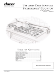 USE ANd CARE MANUAl PREFERENcE® COOktOP