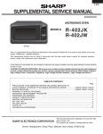 Sharp R-402JW Service manual