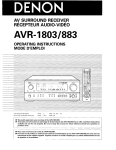 Denon AVR-1803 Operating instructions