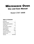 Maytag Microwave Oven Installation manual