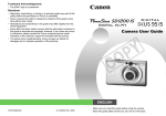 Canon Powershot SD1200 IS User guide