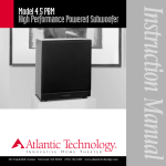 Atlantic Technology 4.5 PBM Instruction manual