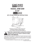 Chicago Electric 42933 Operating instructions