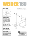 Weider WEBE08920 User`s manual
