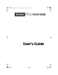 Epson Stylus Photo RX600 User`s guide