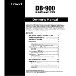Roland DB-900 Owner`s manual