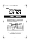 Roland UA-101 Owner`s manual