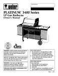 Weber 3400 LP Owner`s manual