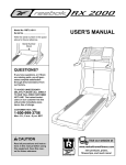 Reebok Fitness RX 2000 RBTL14911 User`s manual