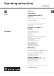 Ariston LFF 8M132 Operating instructions