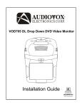 Audiovox VOD705DLS Installation guide