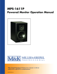 MK Sound MPS-1611P Operating instructions