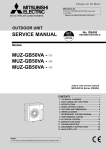 Mitsubishi MUZ-GB50VA Service manual