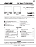 Sharp 14GT15 Service manual