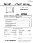 Sharp 27F830 Service manual