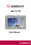 Albrecht digi-TV 100 User manual