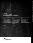Boston RPS 1000 User manual