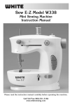 White SEW E-Z W338 Instruction manual