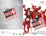 Disney Nintendo Wii High School Musical 3: Senior Year DANCE! Instruction manual
